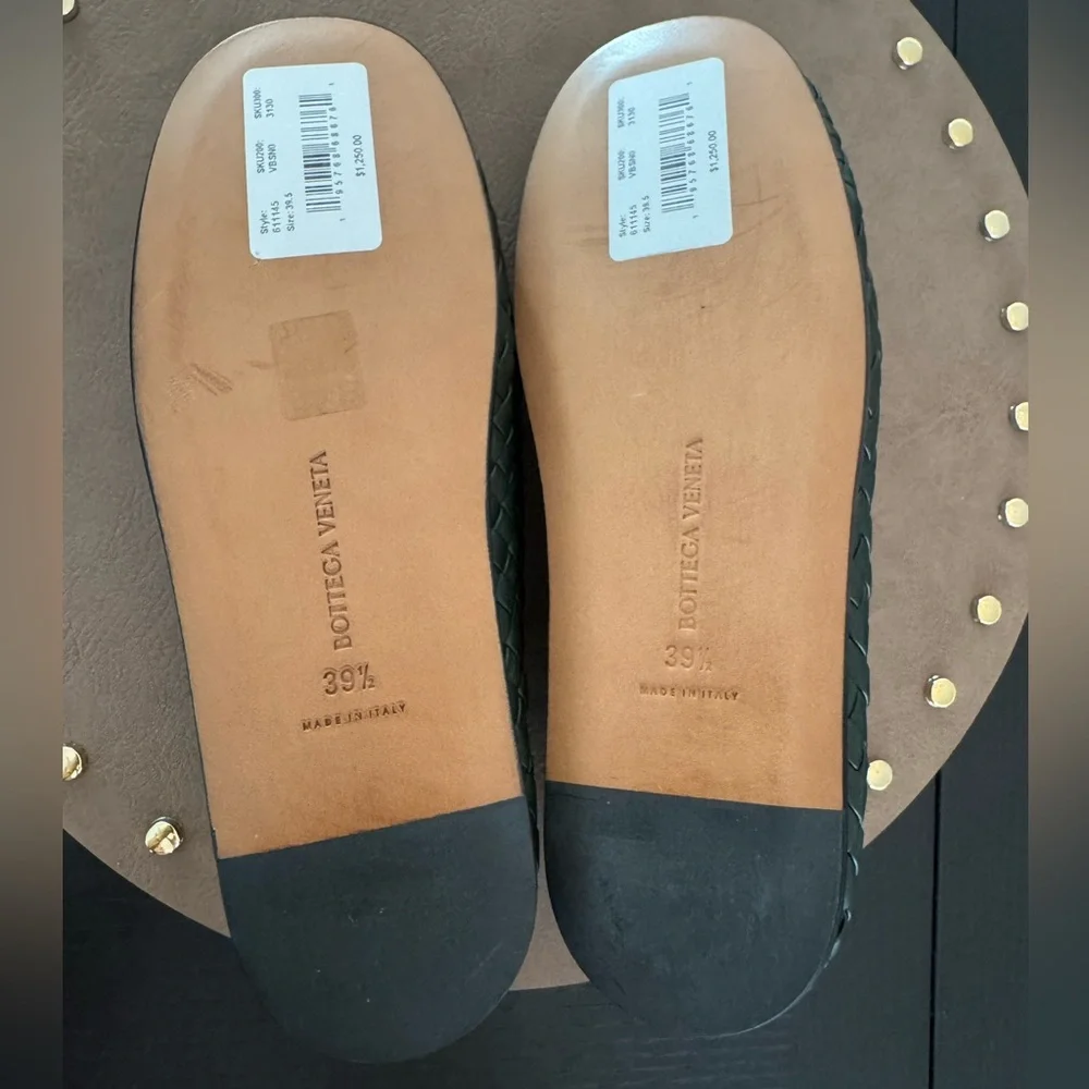 NWT BOTTEGA VENETA Green Intrecciato Woven Leather Loafer Size US 6.5  / EU 39.5
